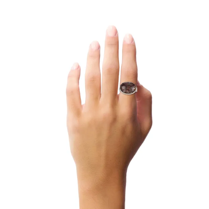 Red Rutilated Quartz Ring Jamie Joseph Rings Red Rutilated Quartz Ring Jamie Joseph Rings
