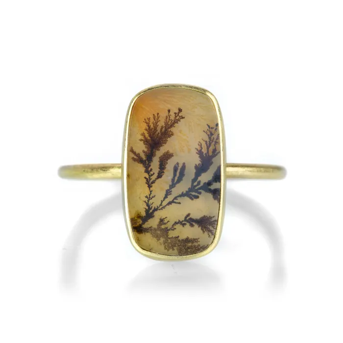 Rings Cushion Shaped Dendritic Quartz Ring Gabriella Kiss