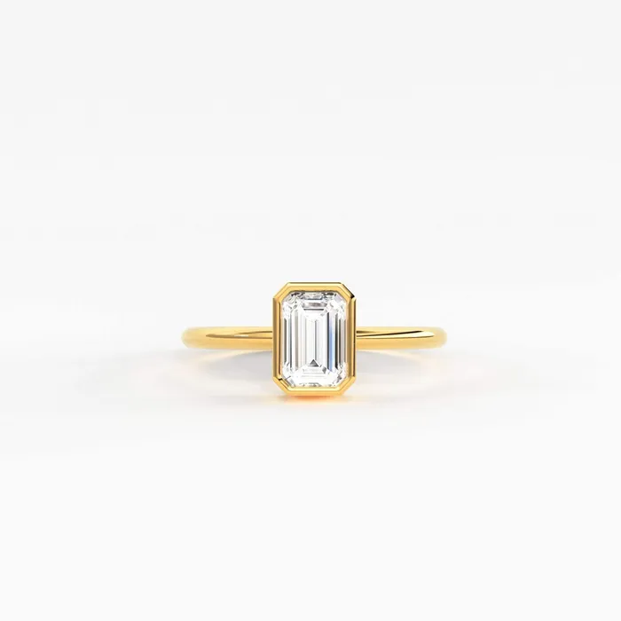 Rings Jalvi Co Emerald Cut Diamond Engagement Ring Bezel Set Ring 075 carat Diamond Ring Diamond Ring Solitaire 18k Solid Gold Cocktail Ring Rings Jalvi Co Emerald Cut Diamond Engagement Ring Bezel Set Ring 075 carat Diamond Ring Diamond Ring Solitaire 18k Solid Gold Cocktail Ring