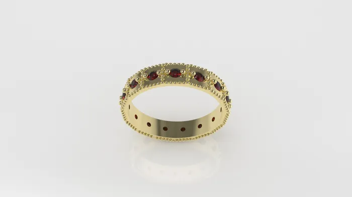 Rings JCM DESIGN JEWELRY 14K Ring with 15 RUBY stt 2 Prong Filigree