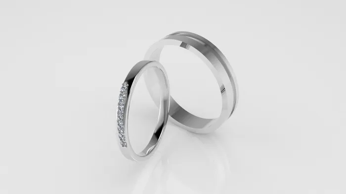 Rings JCM DESIGN JEWELRY 14K Wedding band Rings with 8 MOISSANITE 12mm VS1 each stt prong for men and women
