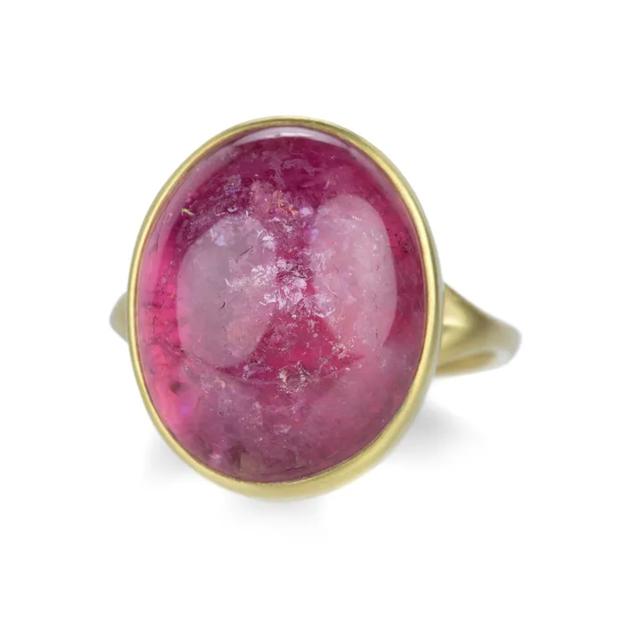 Rings Lola Brooks 18k Oval Pink Tourmaline Ring