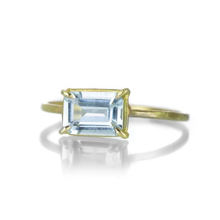 Rings Rosanne Pugliese Emerald Cut Aquamarine Ring