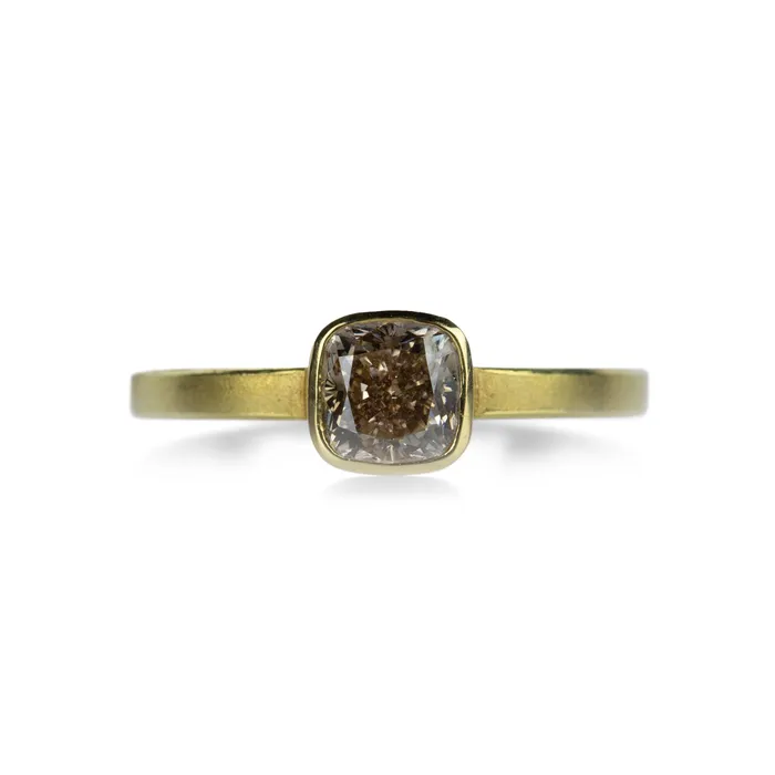 Rings Square Cushion Cut Natural Diamond Ring Barbara Heinrich