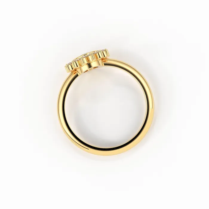 Round Diamond Ring with Half Halo Diamonds Diamond Engagement Ring Handmade Cluster Diamond Ring Halo Sun 18k Solid Gold Ring Wedding Jalvi Co Rings Round Diamond Ring with Half Halo Diamonds Diamond Engagement Ring Handmade Cluster Diamond Ring Halo Sun 18k Solid Gold Ring Wedding Jalvi Co Rings
