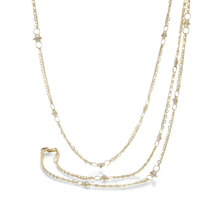 Silver Diamond Whisper Chain Necklace Amali Necklaces