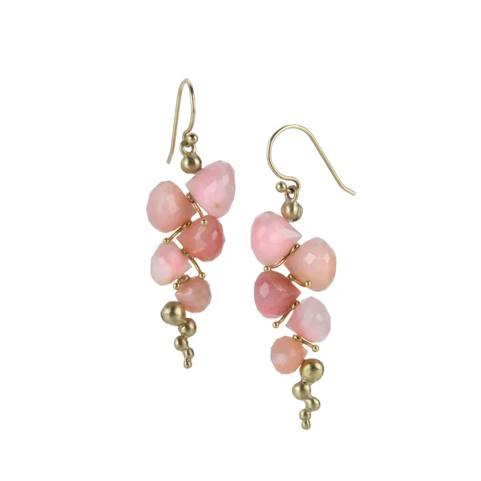 Small Pink Opal Caviar Earrings Rachel Atherley Earrings