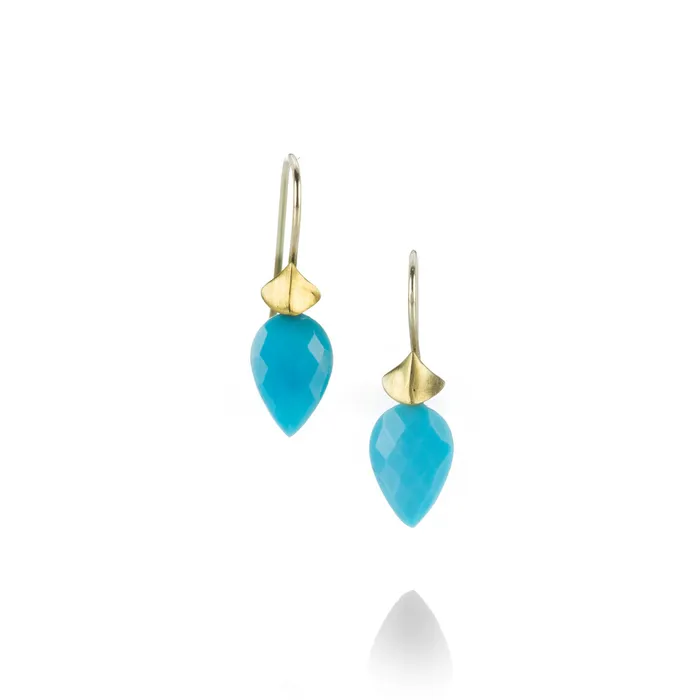 Small Turquoise Simple Bug Earrings Annette Ferdinandsen Earrings