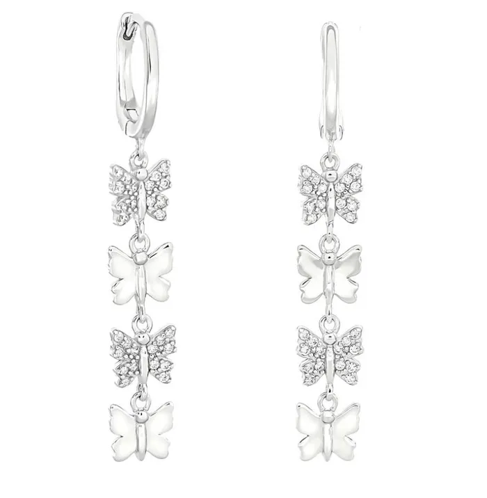 Sophiareneboutique Sterling Silver Butterfly Dangle Earrings Earrings