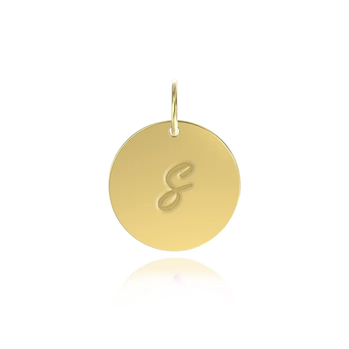 Alev Jewelry Charm Necklaces Personalized Gold Disc Charm