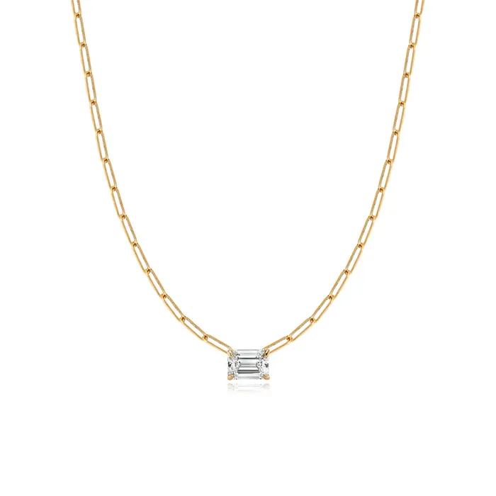 Alev Jewelry Necklaces Solitaire Lab Diamond Necklace 1CT