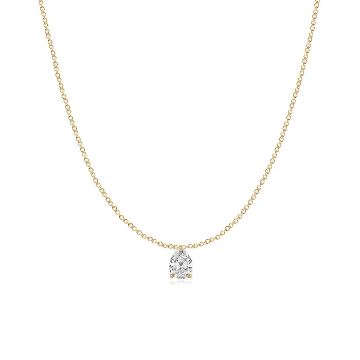 Alev Jewelry Necklaces Solitaire Lab Diamond Necklace 1CT