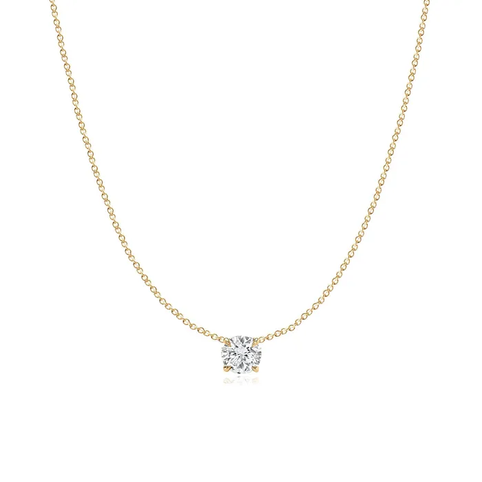 Alev Jewelry Necklaces Solitaire Lab Diamond Necklace 1CT