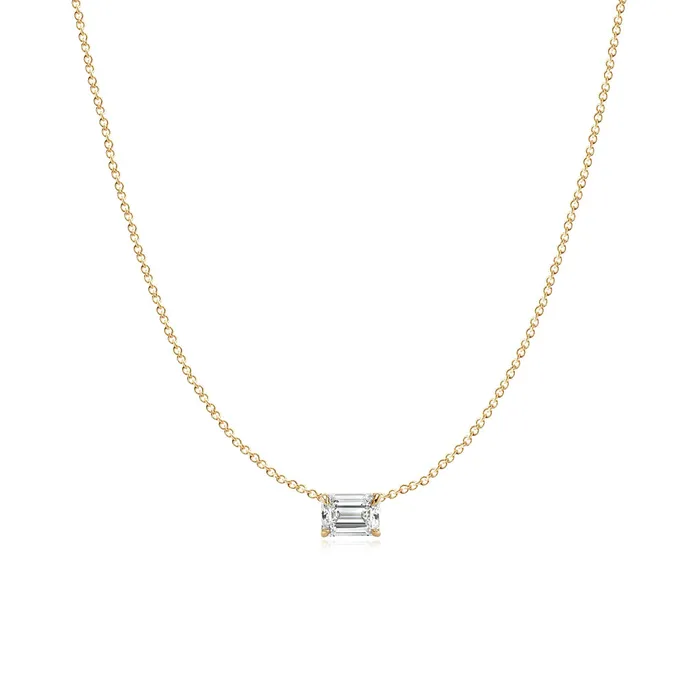 Alev Jewelry Necklaces Solitaire Lab Diamond Necklace 1CT