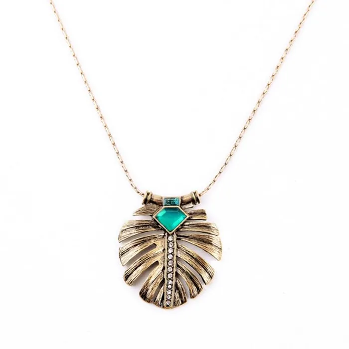 Arrival Fashion Retro Personality Leaf Crystal Necklace Antique Pendant Jewelry sparklingselections Necklaces Arrival Fashion Retro Personality Leaf Crystal Necklace Antique Pendant Jewelry sparklingselections Necklaces