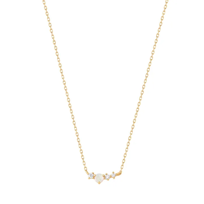 Aurelie Gi Necklaces VENUS Opal and Diamond Necklace