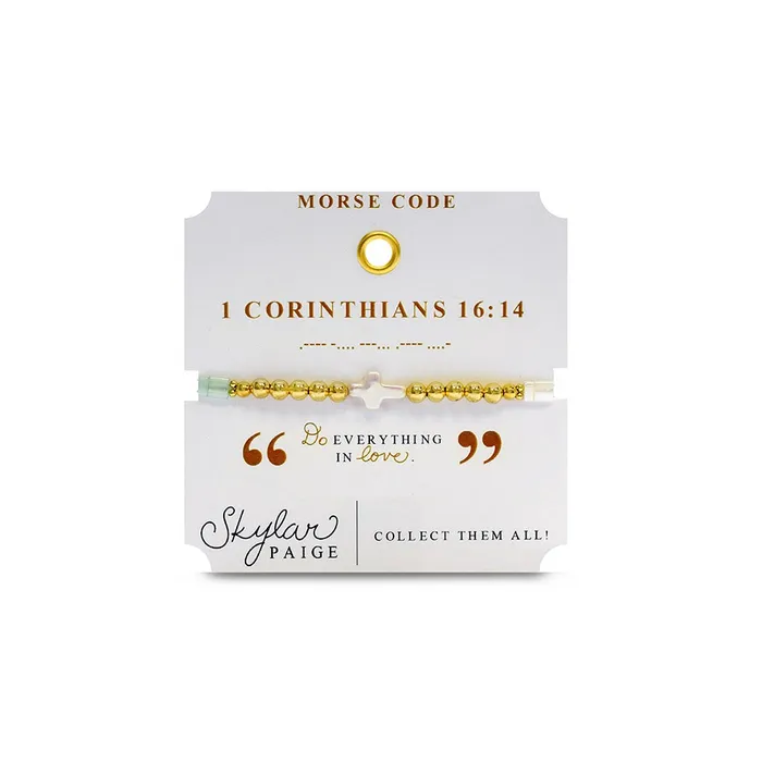 Bracelets Skylar Paige Heavenly Words 1 Corinthians 1614 Morse Code Bracelet