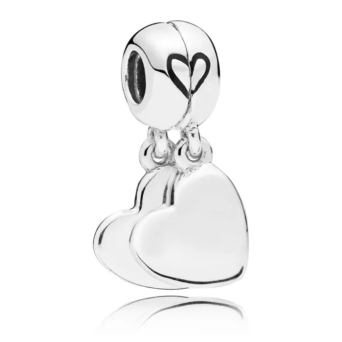 Charm Necklaces Pandora Pandora Mother Son Heart Split Dangle Charm