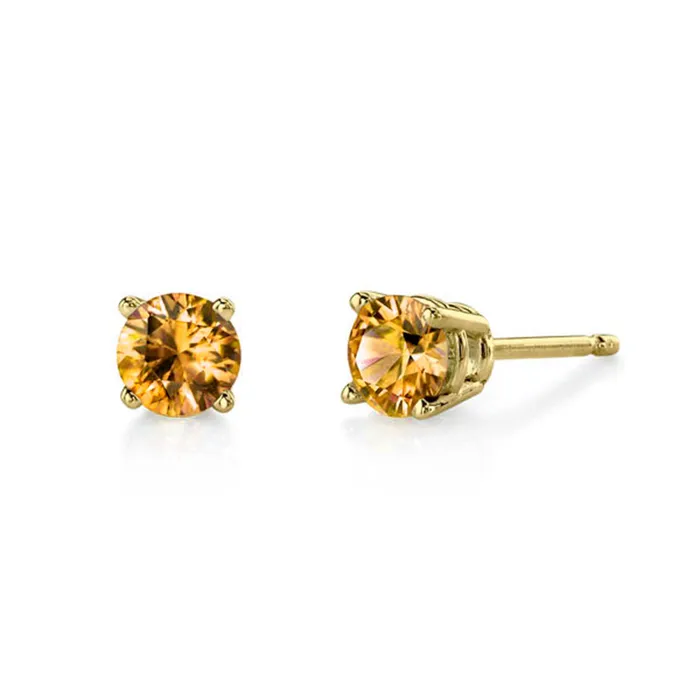Citrine 5mm Earrings 42516 Elisa Ilana Earrings