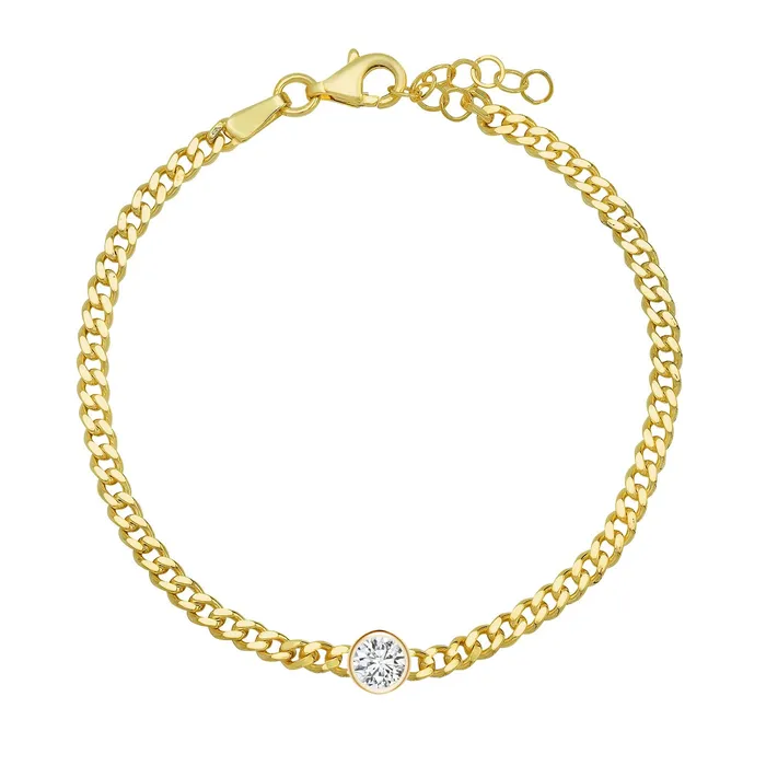 Diamond Bezel Cuban Bracelet Alev Collection Bracelets