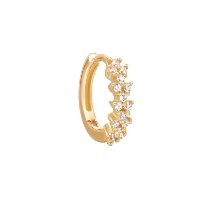 Earrings Aurelie Gi LESLIE Natural Diamond Huggie Hoop