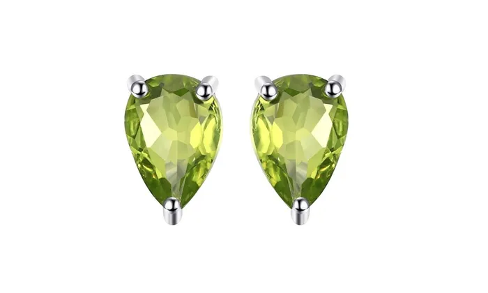 Earrings Natural Green Birthstone Stud Earrings sparklingselections