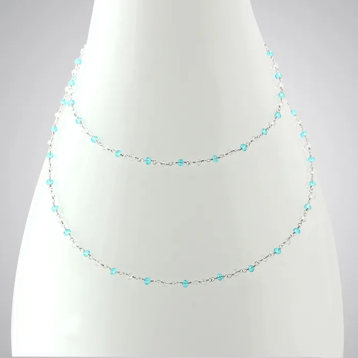 Elisa Ilana Necklaces Blue Clear Quartz Necklace