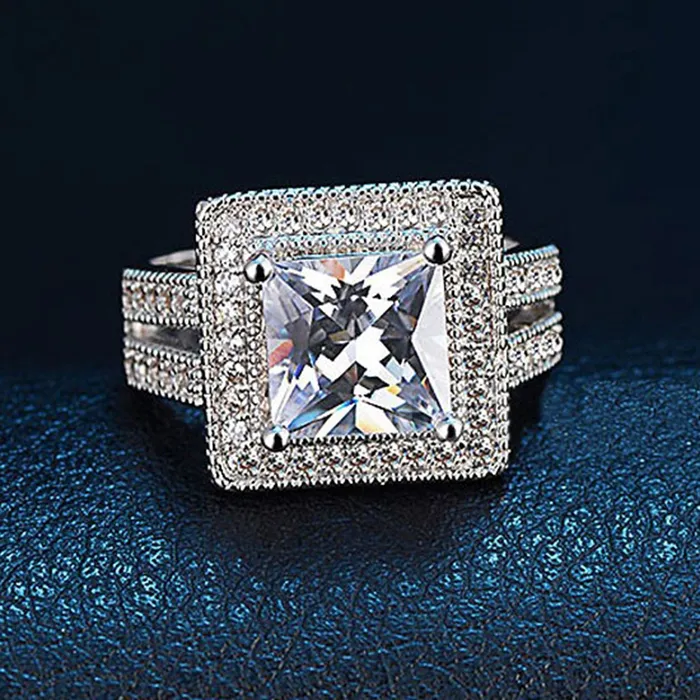 Engagement SquareShape Ring for Women sparklingselections Rings Engagement SquareShape Ring for Women sparklingselections Rings