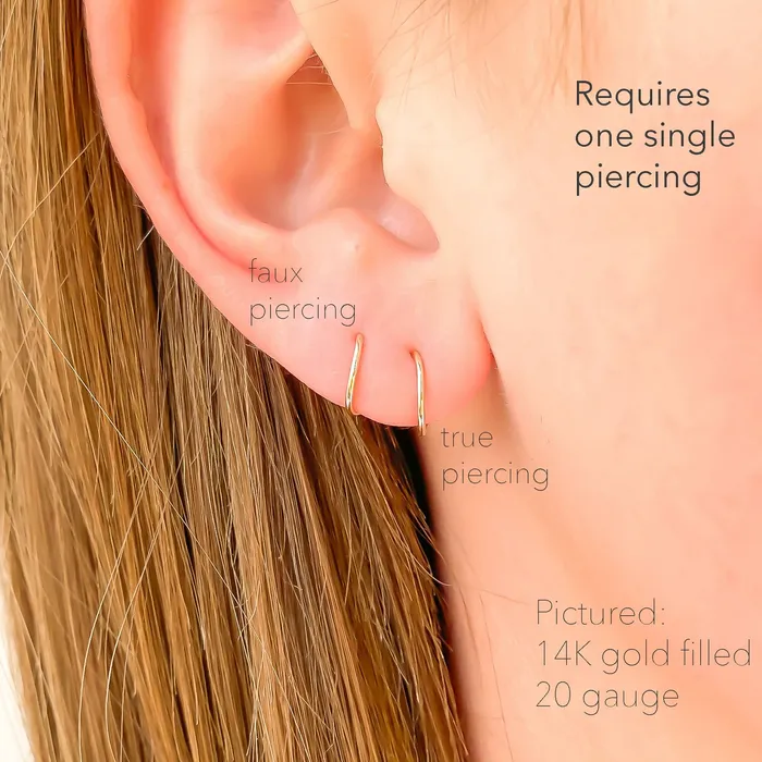 Faux Twist Hoop Earrings Hoops By Hand Earrings