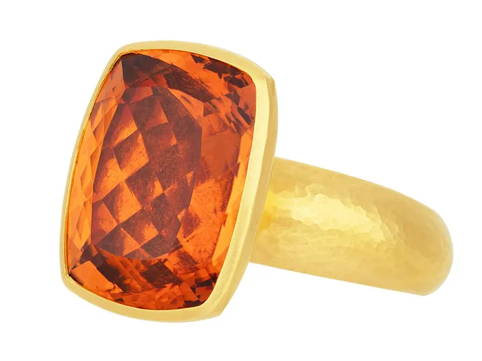 GG GOLD OOAK Rings GURHAN Prism Gold Citrine Cocktail Ring 22x18mm Rectangle GG GOLD OOAK Rings GURHAN Prism Gold Citrine Cocktail Ring 22x18mm Rectangle