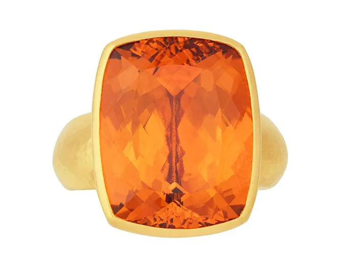 GG GOLD OOAK Rings GURHAN Prism Gold Citrine Cocktail Ring 22x18mm Rectangle GG GOLD OOAK Rings GURHAN Prism Gold Citrine Cocktail Ring 22x18mm Rectangle