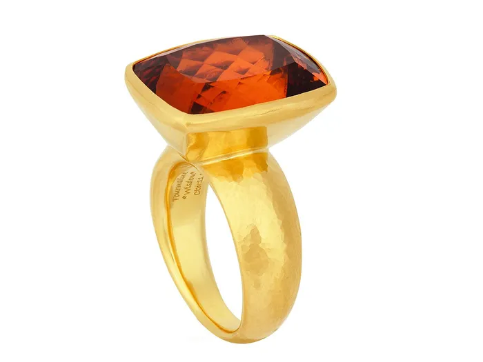GG GOLD OOAK Rings GURHAN Prism Gold Citrine Cocktail Ring 22x18mm Rectangle GG GOLD OOAK Rings GURHAN Prism Gold Citrine Cocktail Ring 22x18mm Rectangle