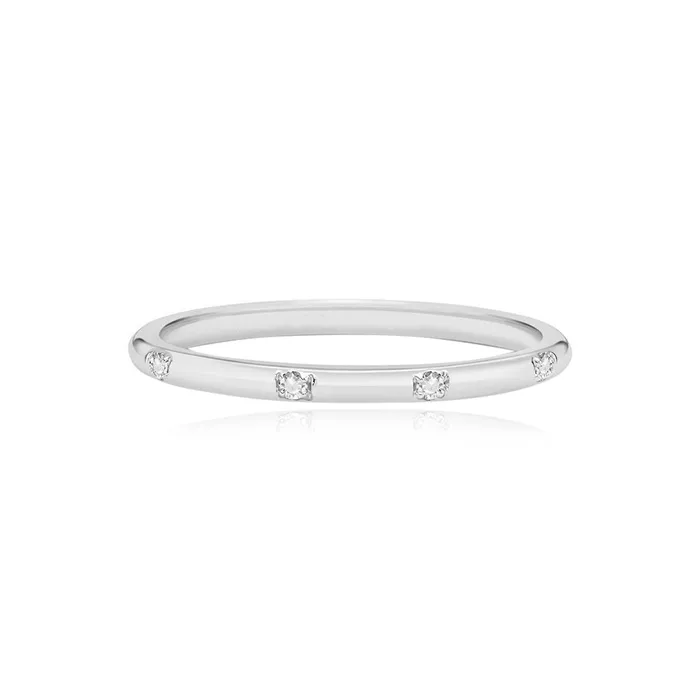 Gold with Diamonds Wedding Band Alev Jewelry Rings