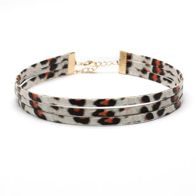 Leather Strip Choker Necklace for Women sparklingselections Necklaces Leather Strip Choker Necklace for Women sparklingselections Necklaces