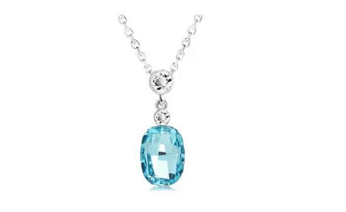 Necklaces sparklingselections Austrian Crystal Zircon Square Pendant Necklace Necklaces sparklingselections Austrian Crystal Zircon Square Pendant Necklace