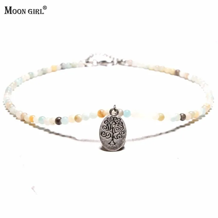 Necklaces sparklingselections new stylish Tree of Life Natural Amazonite Stone Beads Choker Necklace Necklaces sparklingselections new stylish Tree of Life Natural Amazonite Stone Beads Choker Necklace