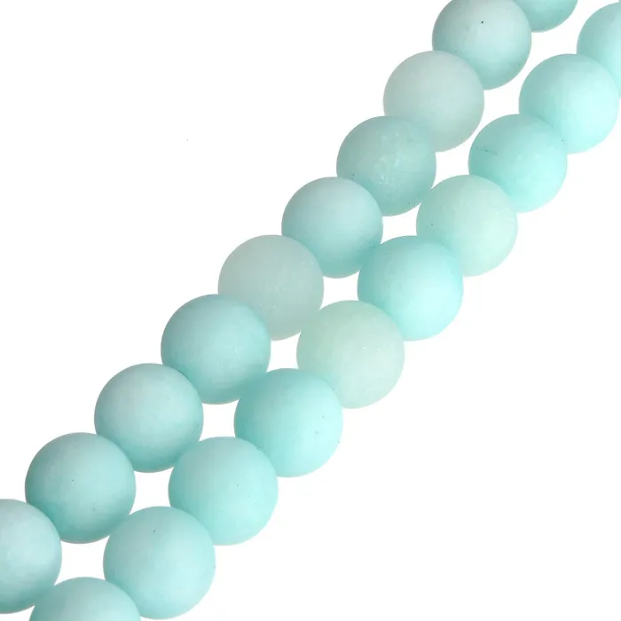 Necklaces sparklingselections Stone Beads Frosted Round Loose Beads for Bracelet Necklace Necklaces sparklingselections Stone Beads Frosted Round Loose Beads for Bracelet Necklace