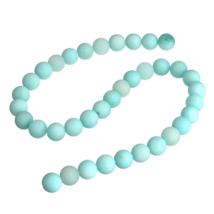 Necklaces sparklingselections Stone Beads Frosted Round Loose Beads for Bracelet Necklace Necklaces sparklingselections Stone Beads Frosted Round Loose Beads for Bracelet Necklace