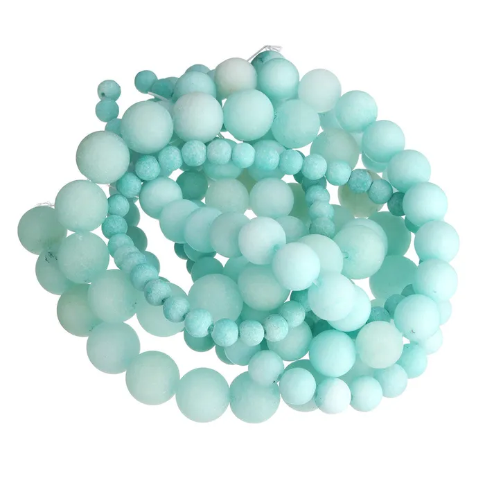 Necklaces sparklingselections Stone Beads Frosted Round Loose Beads for Bracelet Necklace Necklaces sparklingselections Stone Beads Frosted Round Loose Beads for Bracelet Necklace