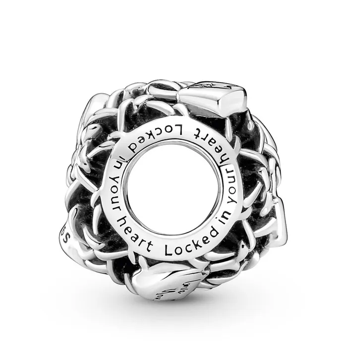 Pandora Charm Necklaces Pandora Openwork Chain Link Padlock Charm Pandora Charm Necklaces Pandora Openwork Chain Link Padlock Charm