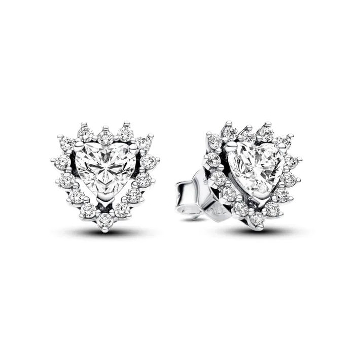 Pandora Sparkling Heart Halo Stud Earrings Earrings