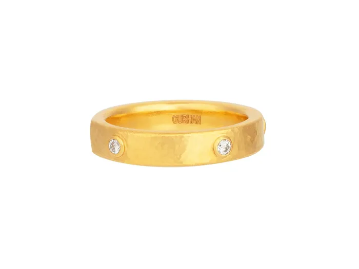 Rings GG GOLD TRAD GURHAN Bridal Gold Diamond Band Ring 425mm Wide 5Stone Rings GG GOLD TRAD GURHAN Bridal Gold Diamond Band Ring 425mm Wide 5Stone
