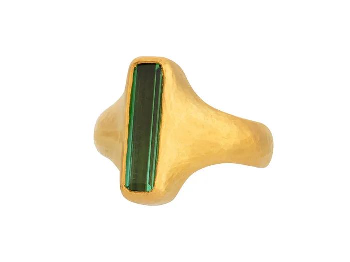 Rings GURHAN Prism Gold Tourmaline Cocktail Ring 16x6mm Rectangle Stone GG GOLD OOAK Rings GURHAN Prism Gold Tourmaline Cocktail Ring 16x6mm Rectangle Stone GG GOLD OOAK