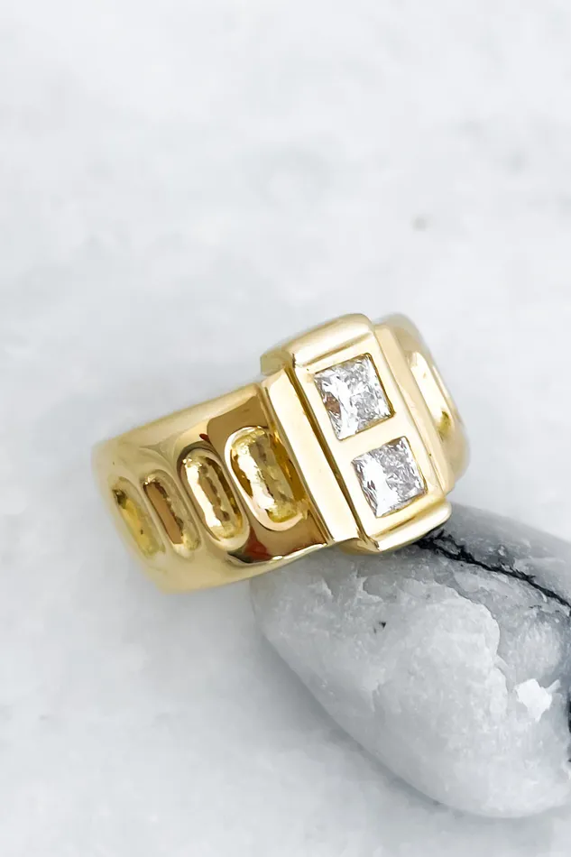 Rings HOWL Diamond Fontane Ring Rings HOWL Diamond Fontane Ring