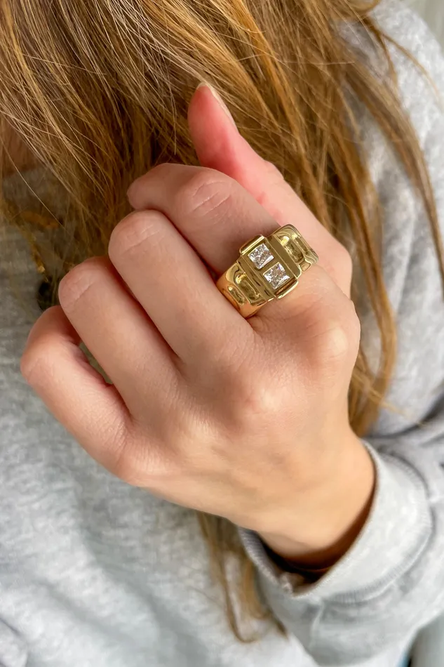 Rings HOWL Diamond Fontane Ring Rings HOWL Diamond Fontane Ring