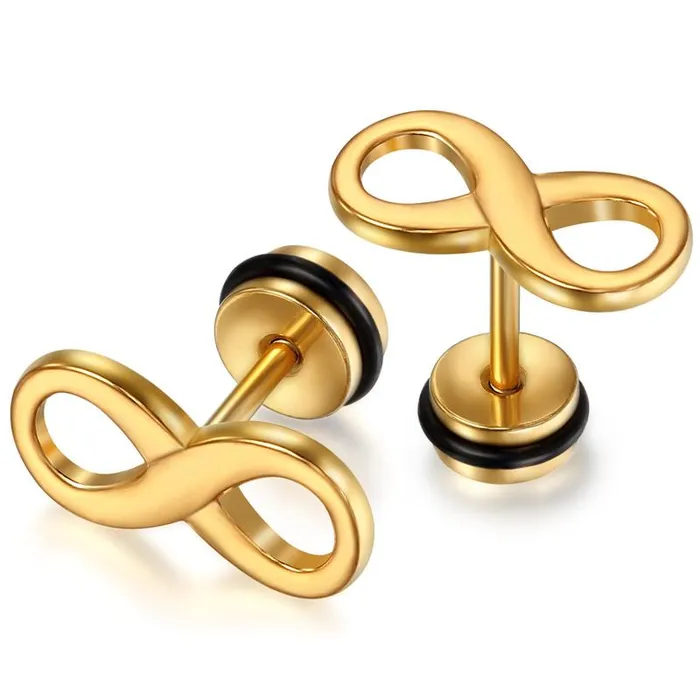 sparklingselections Earrings Gold Infinity Stud Earrings For Women