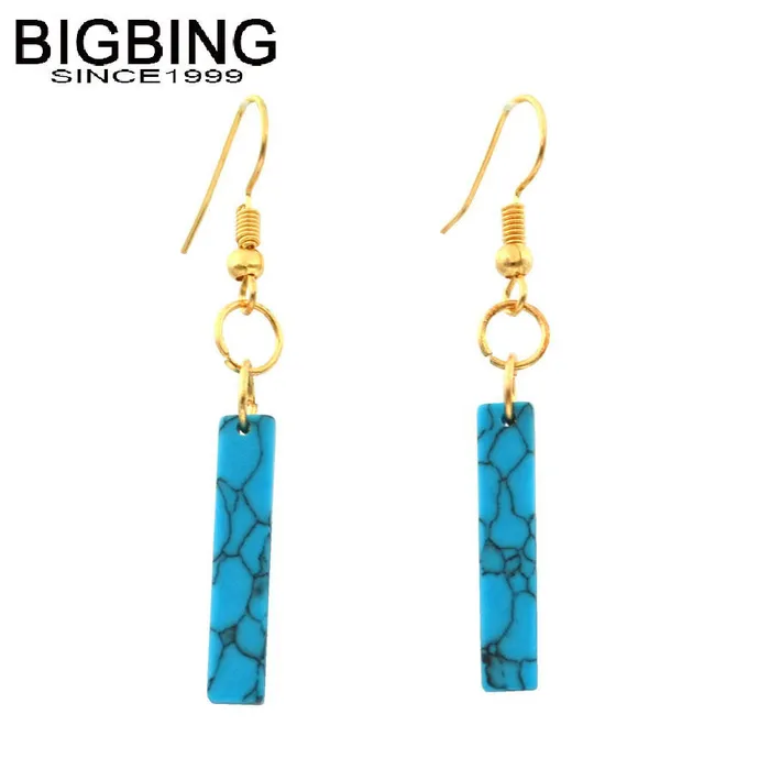 sparklingselections Earrings Rectangle Stone Dangle Earring for Women