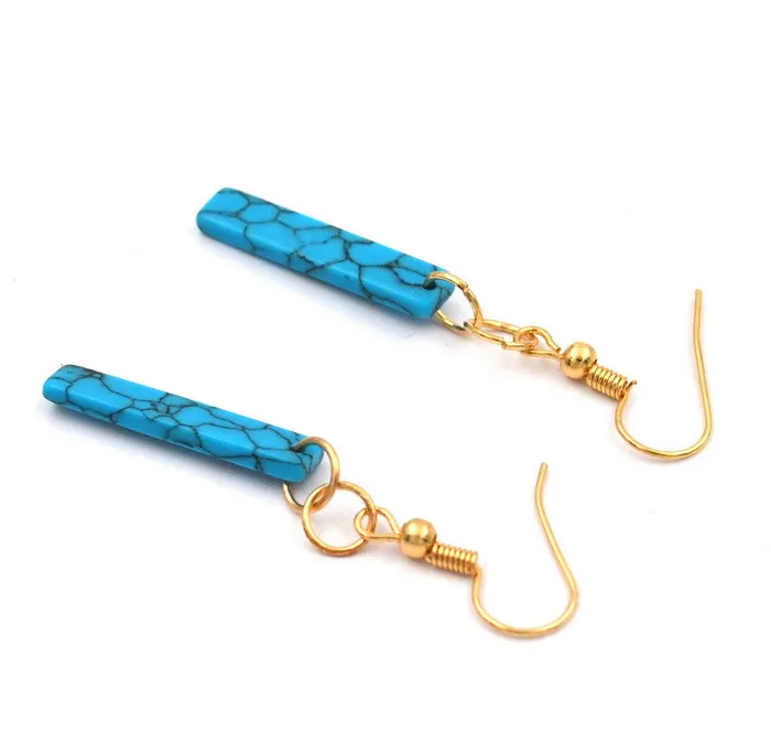 sparklingselections Earrings Rectangle Stone Dangle Earring for Women