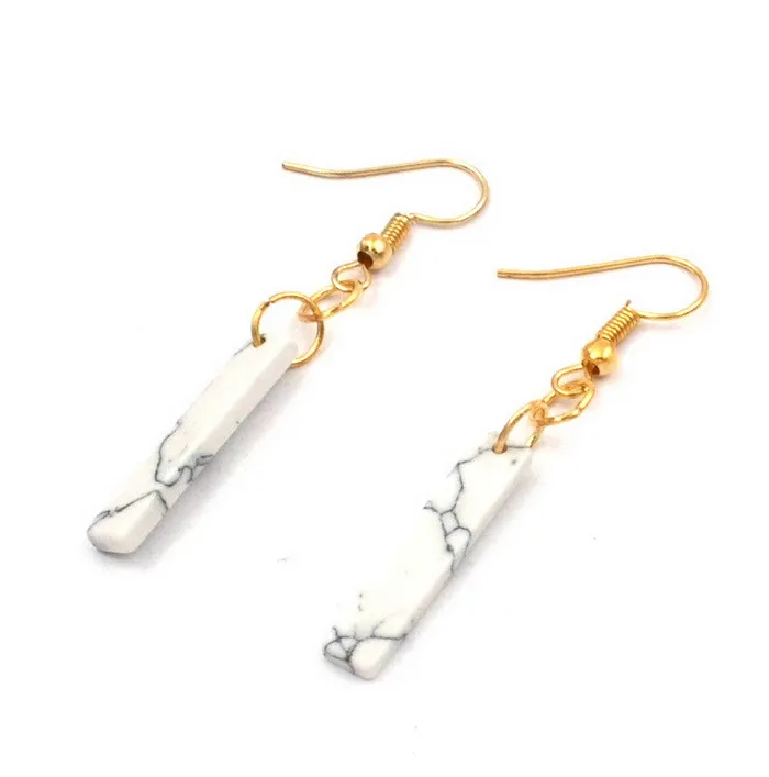sparklingselections Earrings Rectangle Stone Dangle Earring for Women