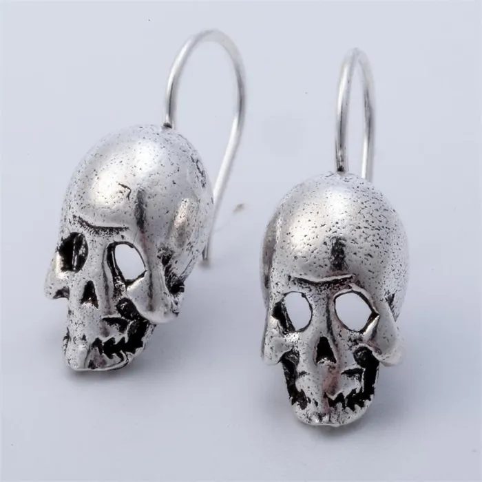 sparklingselections Earrings Sterling Silver Skull Skeleton Dangle Drop Earring for Women sparklingselections Earrings Sterling Silver Skull Skeleton Dangle Drop Earring for Women